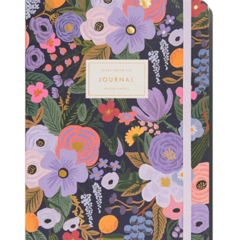 RIFLE PAPER CO. Journal with Pen in Violet Garden Party